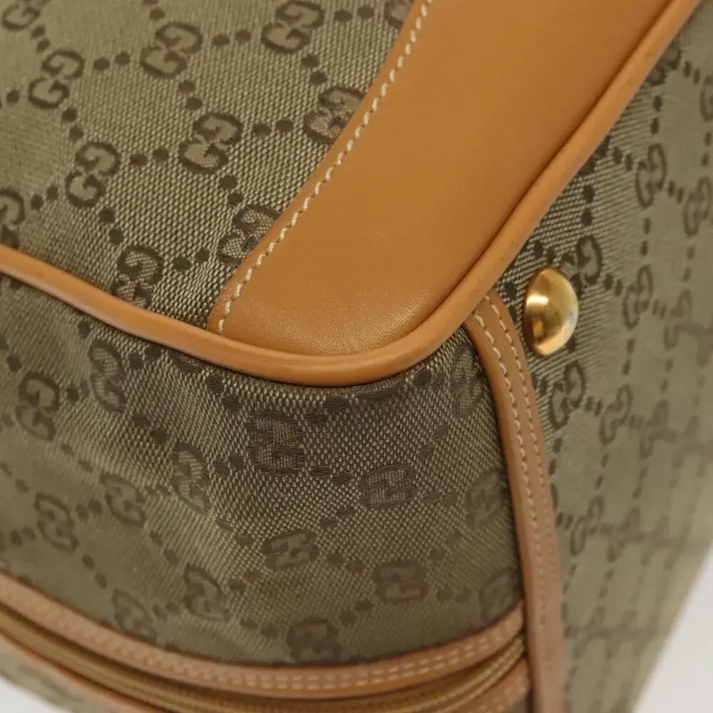 GUCCI GG Canvas Boston Bag Gold Beige 013 123 013 123